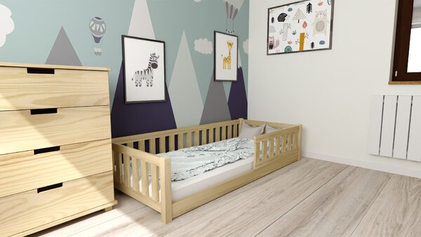 Dječji Montessori krevet PINELO 90 x 200 cm, bor. Podnica: Bez podnice, Madrac: Bez madraca