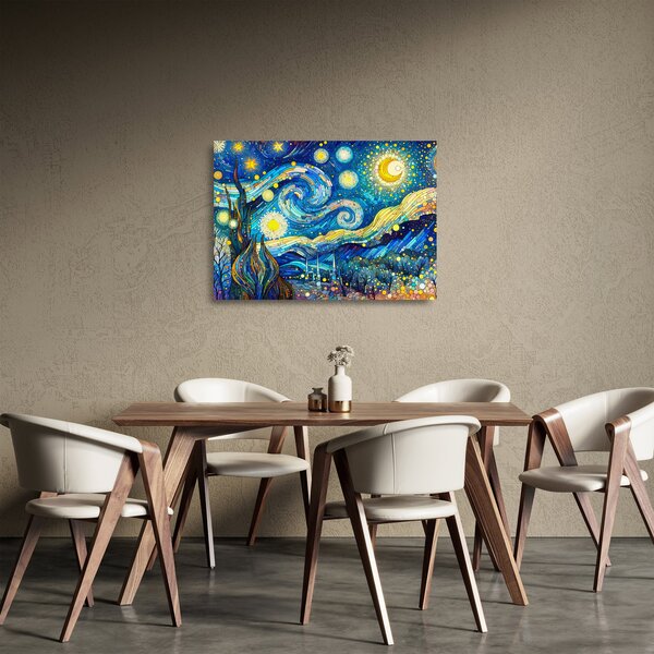 Staklena slika – Mozaik zvjezdane noći (70x50 cm)