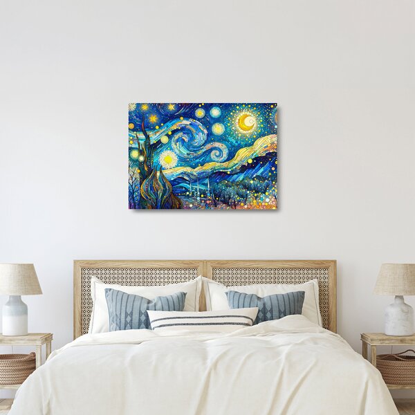 Staklena slika – Mozaik zvjezdane noći (70x50 cm)
