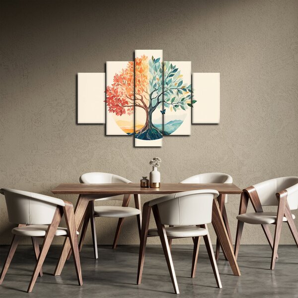 Slika – Dvostruko drvo s leptirima (150x105 cm)