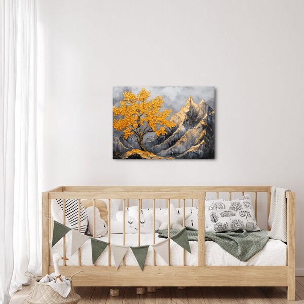 Slika – Zlatno drvo u planinama (70x50 cm)