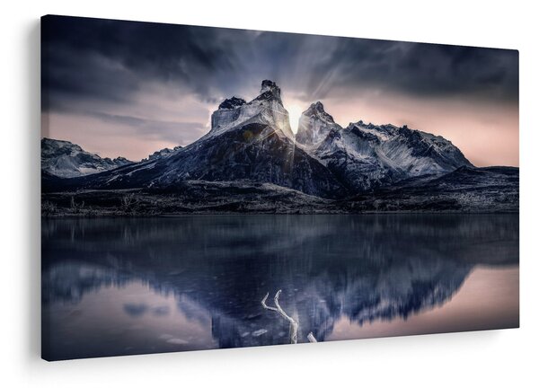 Slika jezera s planinom (90x60 cm)
