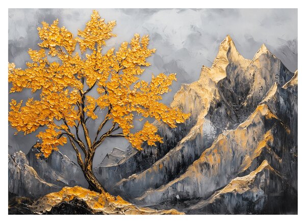 Slika – Zlatno drvo u planinama (70x50 cm)