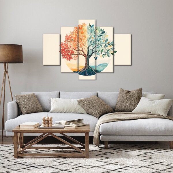 Slika – Dvostruko drvo s leptirima (150x105 cm)