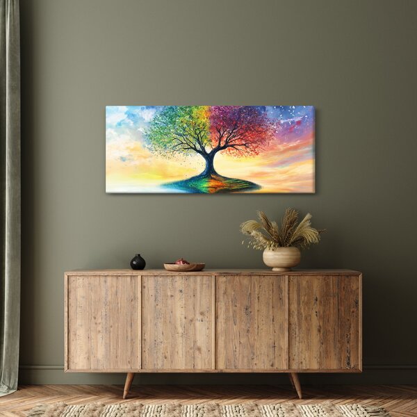 Slika – Oslikano drvo godišnjih doba (120x50 cm)