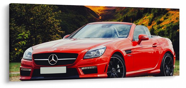 Slika - crveni Mercedes (120x50 cm)