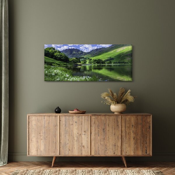 Slika - Krajolik s jezerom (120x50 cm)