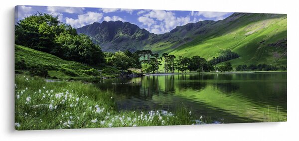 Slika - Krajolik s jezerom (120x50 cm)