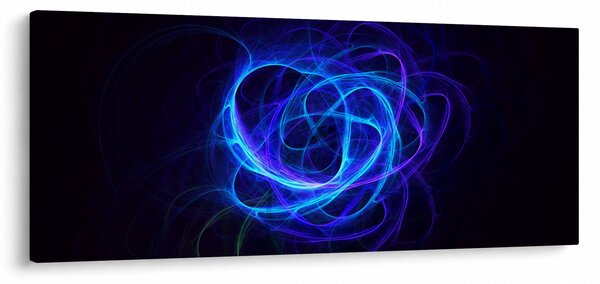 Slika plavog apstraktog klupka (120x50 cm)