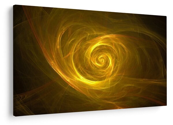 Slika apstraktne žute spirale (90x60 cm)