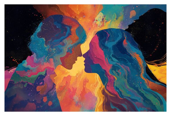 Slika - Kozmička ljubav (90x60 cm)