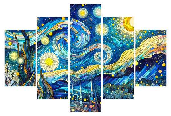 Slika – Mozaik zvjezdane noći (150x105 cm)