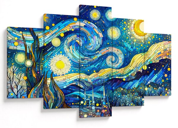 Slika – Mozaik zvjezdane noći (150x105 cm)