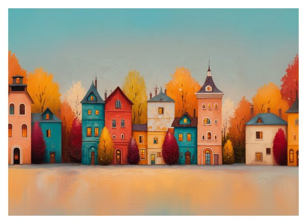 Slika - Jesensko selo (70x50 cm)