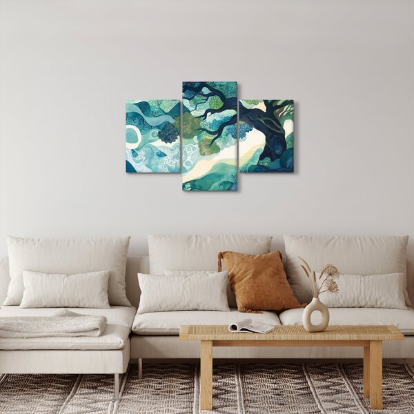 Slika – Zelena krošnja drveta života (90x60 cm)