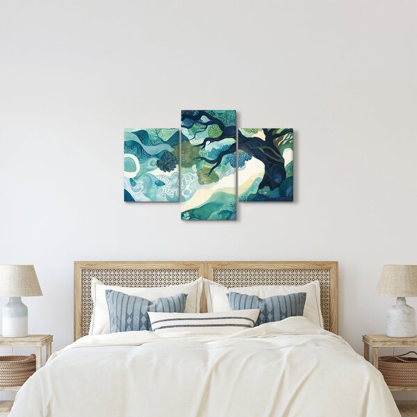 Slika – Zelena krošnja drveta života (90x60 cm)