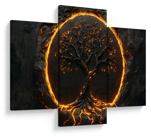 Slika – Drvo života u lavi II. (90x60 cm)