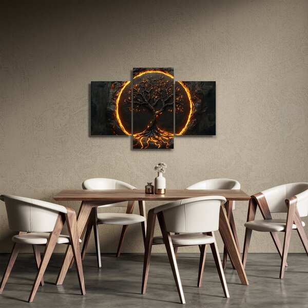 Slika – Drvo života u lavi II. (90x60 cm)