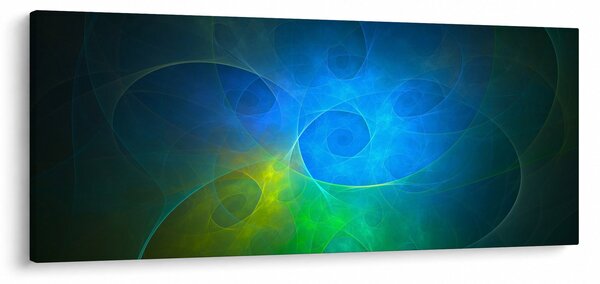 Slika plave apstrakcije (120x50 cm)