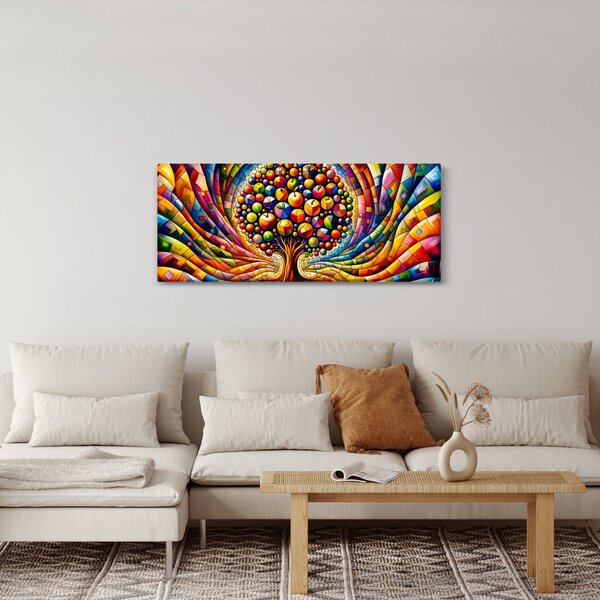 Slika – Šareno drvo s jabukama (120x50 cm)