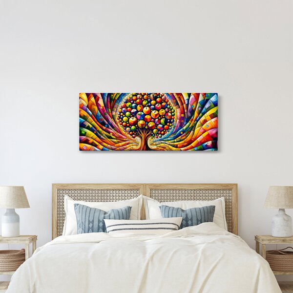 Slika – Šareno drvo s jabukama (120x50 cm)