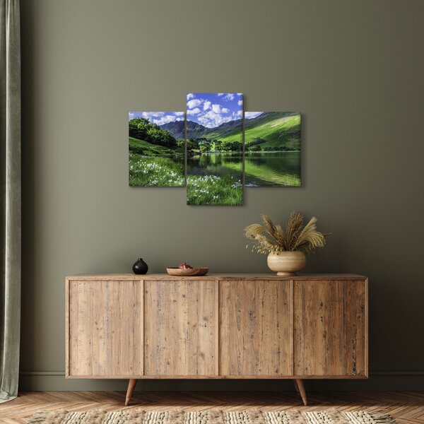 Slika - Krajolik s jezerom (90x60 cm)