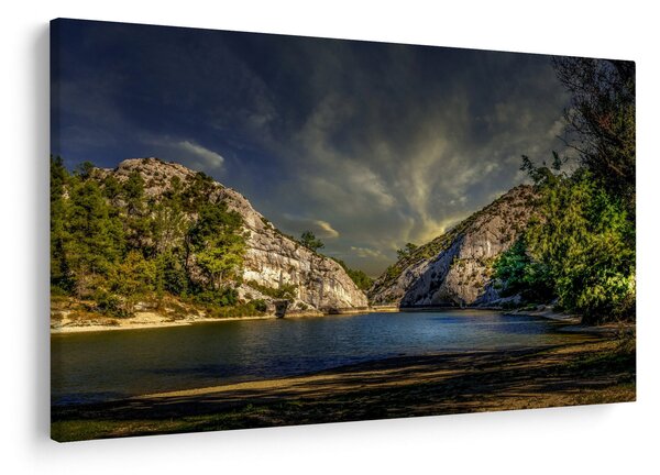 Slika krajolika s jezerom (90x60 cm)
