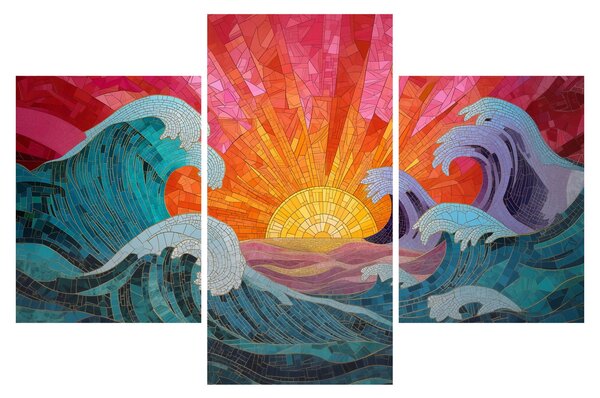 Slika - Mozaik valova (90x60 cm)