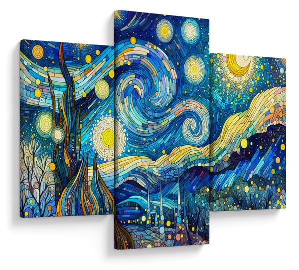 Slika – Mozaik zvjezdane noći (90x60 cm)