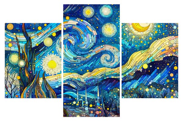 Slika – Mozaik zvjezdane noći (90x60 cm)