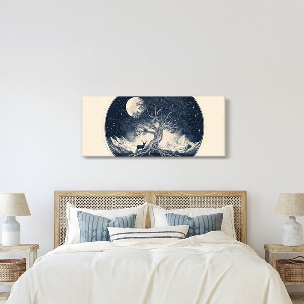 Slika – Magično drvo s jelenom I. (120x50 cm)