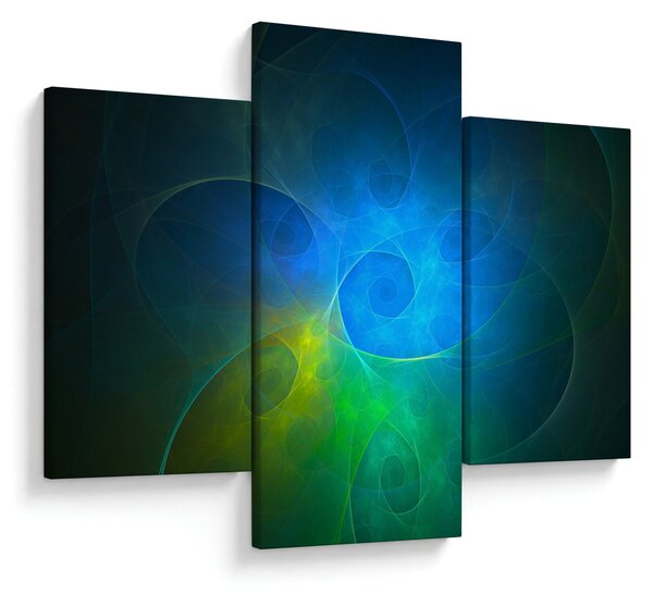 Slika plave apstrakcije (90x60 cm)