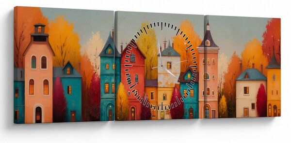 Slika - Jesensko selo (sa satom) (90x30 cm)