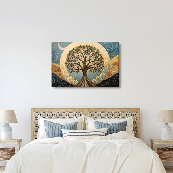 Slika – Drvo života i spirale (90x60 cm)