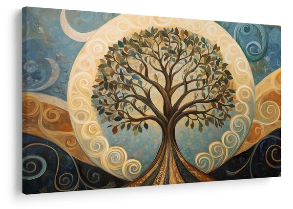 Slika – Drvo života i spirale (90x60 cm)