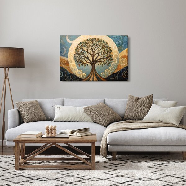 Slika – Drvo života i spirale (90x60 cm)