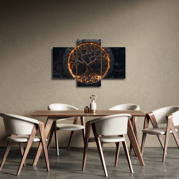 Slika – Drvo života u lavi I. (90x60 cm)