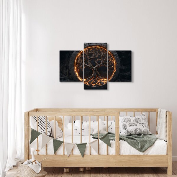 Slika – Drvo života u lavi I. (90x60 cm)