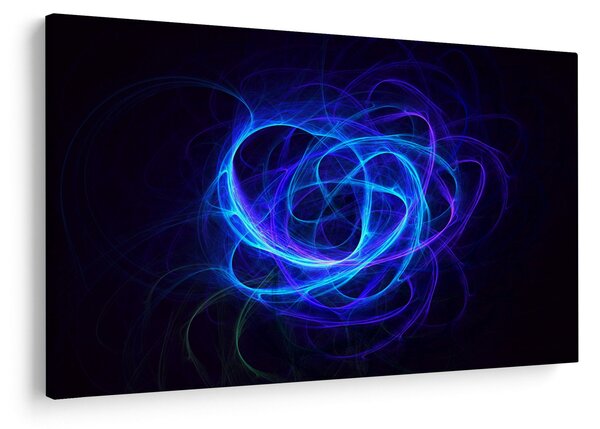 Slika plavog apstraktog klupka (90x60 cm)