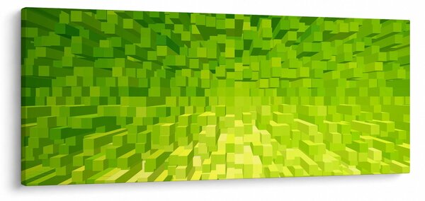 Slika žuto-zelenih kocki (120x50 cm)