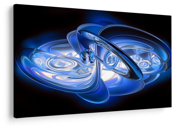 Plava apstraktna slika (90x60 cm)