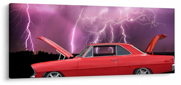 Slika crvenog automobila (120x50 cm)