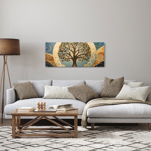 Slika – Drvo života i spirale (120x50 cm)