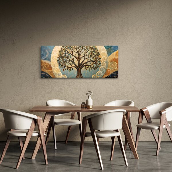 Slika – Drvo života i spirale (120x50 cm)