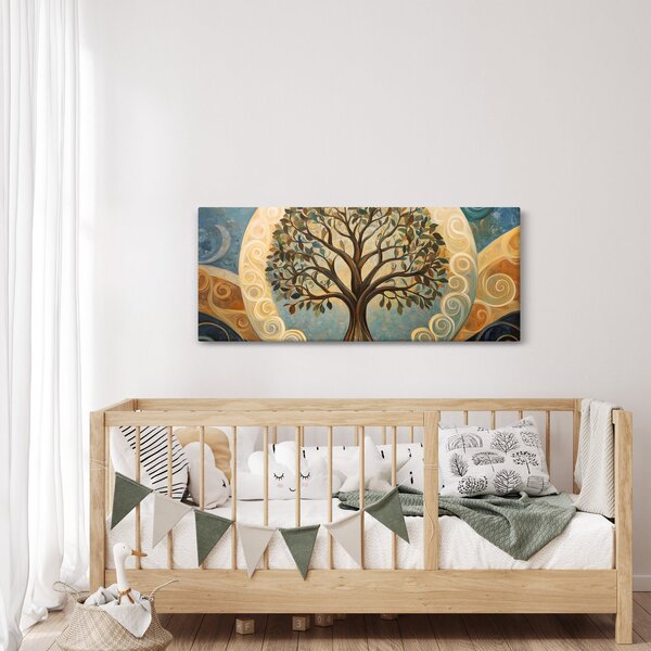 Slika – Drvo života i spirale (120x50 cm)