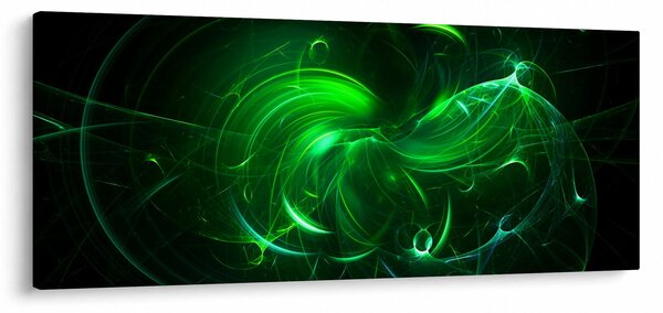Slika - zelena apstrakcija (120x50 cm)