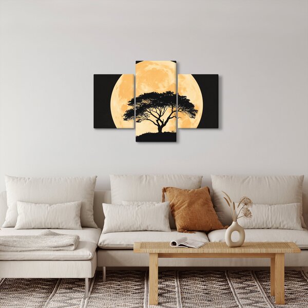Slika – Drvo u zlatnom punom mjesecu II. (90x60 cm)
