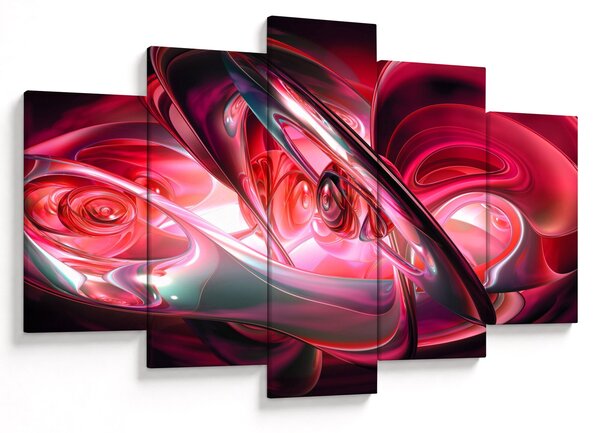 Slika crvenih fraktala (150x105 cm)