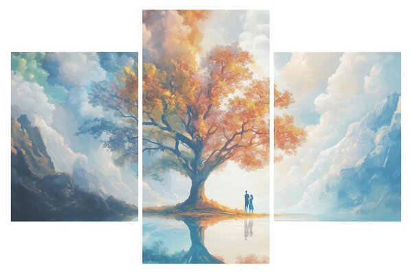 Slika – Drvo života i ljubavi (90x60 cm)
