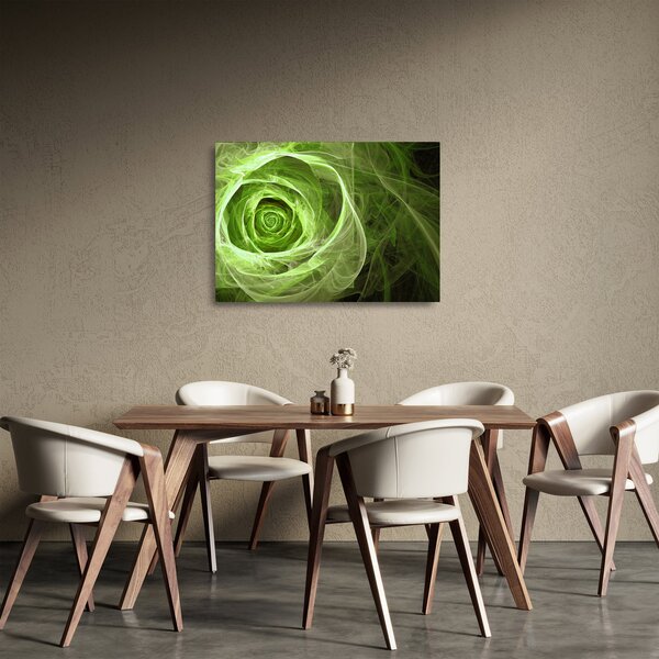 Staklena slika - Sažetak Rose Green (70x50 cm)
